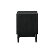 Armen Living Artemio 2-Drawer Wood Nightstand with Shelf in Black