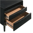 Armen Living Artemio 2-Drawer Wood Nightstand with Shelf in Black