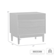 Armen Living Artemio 2-Drawer Wood Nightstand with Shelf in Black