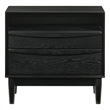 Armen Living Artemio 2-Drawer Wood Nightstand with Shelf in Black