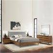 Armen Living Artemio 2-Drawer Wood Nightstand with Shelf in Walnut