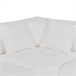 Armen Living Ciara 3-Piece Upholstered Polyurethane Sectional Sofa in Pearl