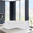 Armen Living Ciara 3-Piece Upholstered Polyurethane Sectional Sofa in Pearl