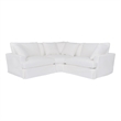 Armen Living Ciara 3-Piece Upholstered Polyurethane Sectional Sofa in Pearl