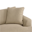 Armen Living Ciara 3-Piece Upholstered Polyurethane Sectional Sofa in Brown