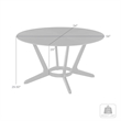 Armen Living Santana Round Wood Dining Table with Splayed Legs in Black