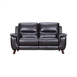 Armen Living Lizette 3-Piece Leather Living Room Power Recliner Set in Brown