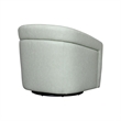 Armen Living Desi Upholstered Leather Swivel Accent Chair in Mint