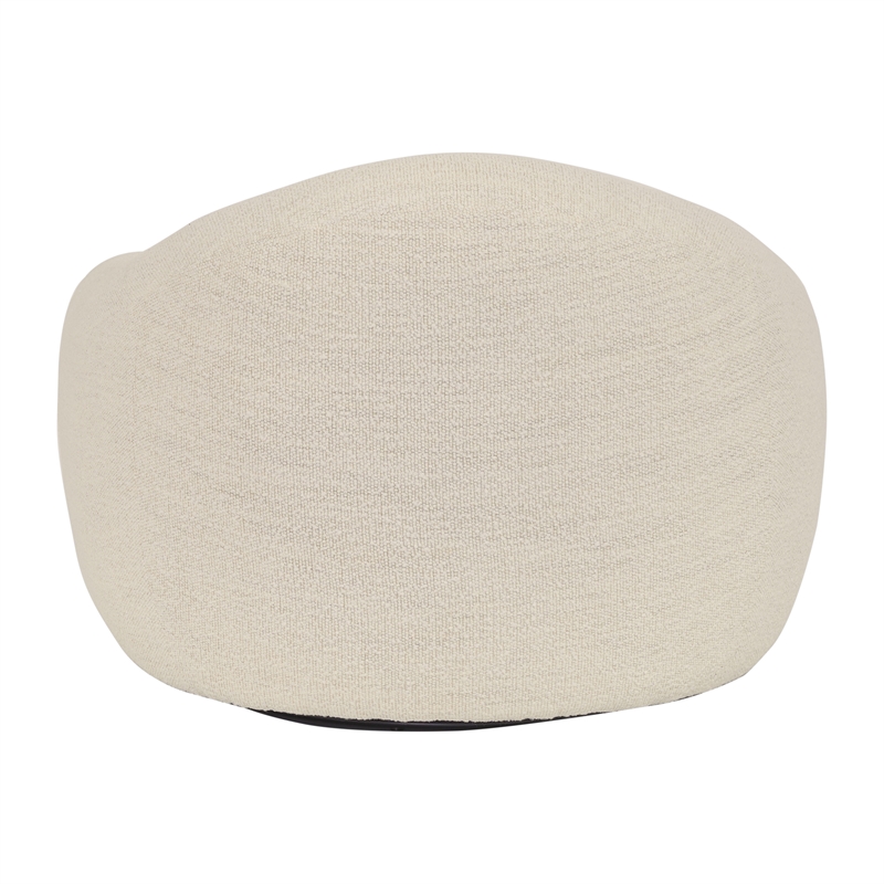 Armen Living Molly Upholstered Polyurethane Swivel Accent Chair in Pearl