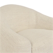 Armen Living Molly Upholstered Polyurethane Swivel Accent Chair in Pearl