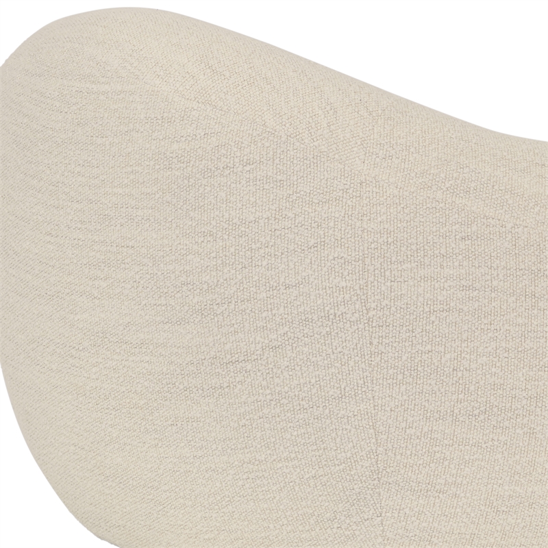 Armen Living Molly Upholstered Polyurethane Swivel Accent Chair in Pearl