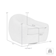 Armen Living Molly Upholstered Polyurethane Swivel Accent Chair in Pearl