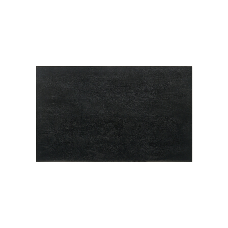 Petra Queen Platform Wood Bed Frame in Black Finish