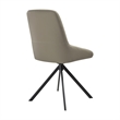 Alora Maverick 5 Piece Extendable Dining Set with Taupe Gray Faux Leather Chairs