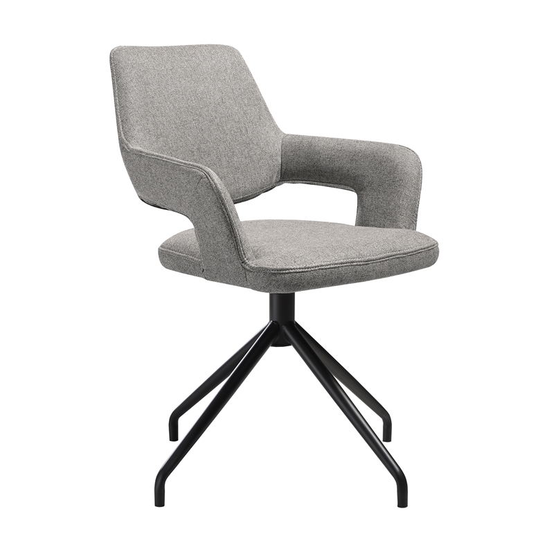 Alora Penny 7 Piece Extendable Dining Set with Gray Fabric Chairs