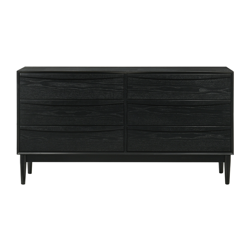 Artemio King 4 Piece Wood Bedroom Set in Black Finish