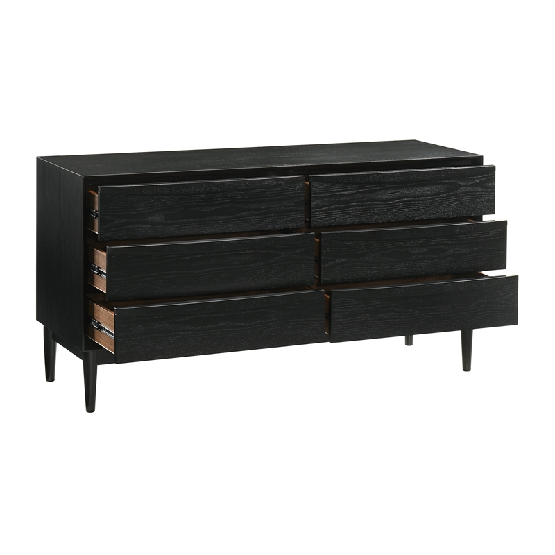 Artemio King 4 Piece Wood Bedroom Set in Black Finish