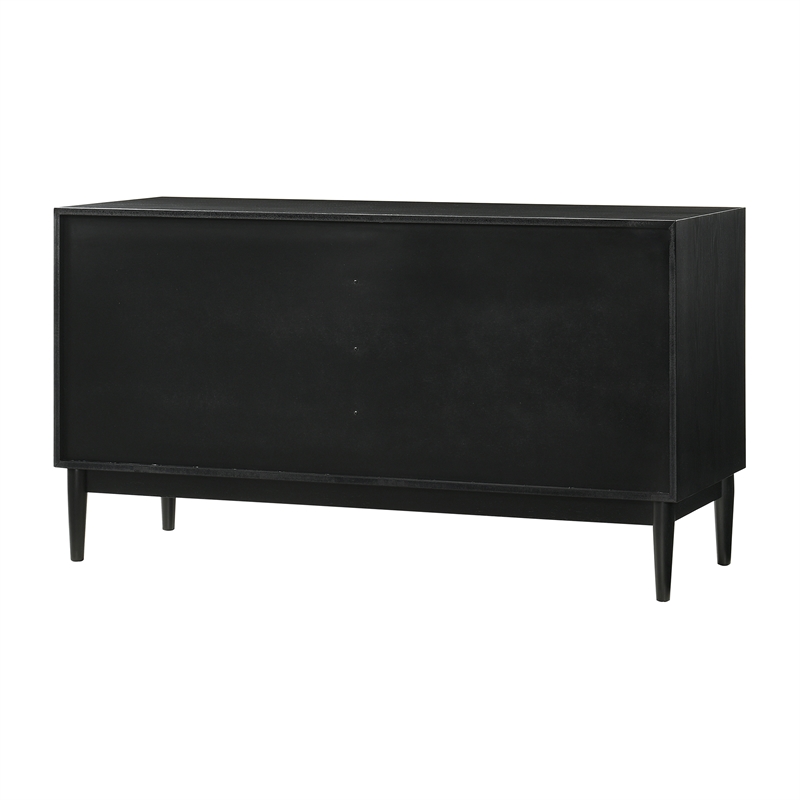 Artemio King 4 Piece Wood Bedroom Set in Black Finish