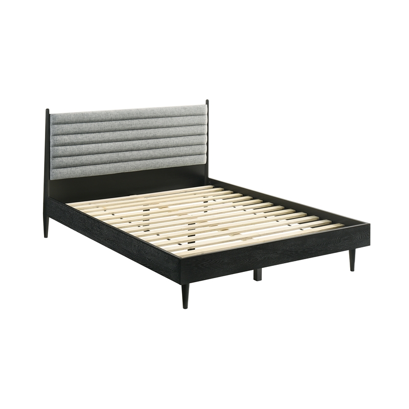 Artemio Queen 4 Piece Wood Bedroom Set in Black Finish