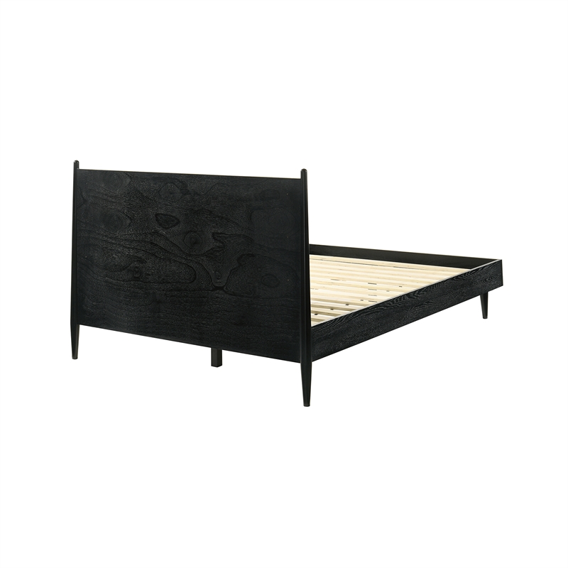 Artemio Queen 4 Piece Wood Bedroom Set in Black Finish