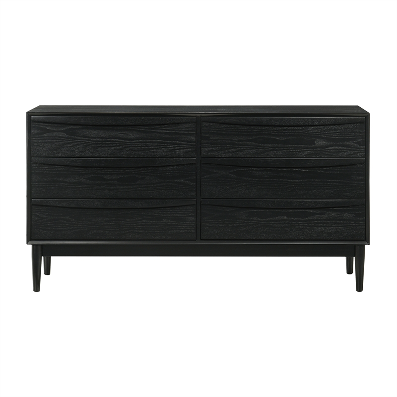 Artemio Queen 4 Piece Wood Bedroom Set in Black Finish