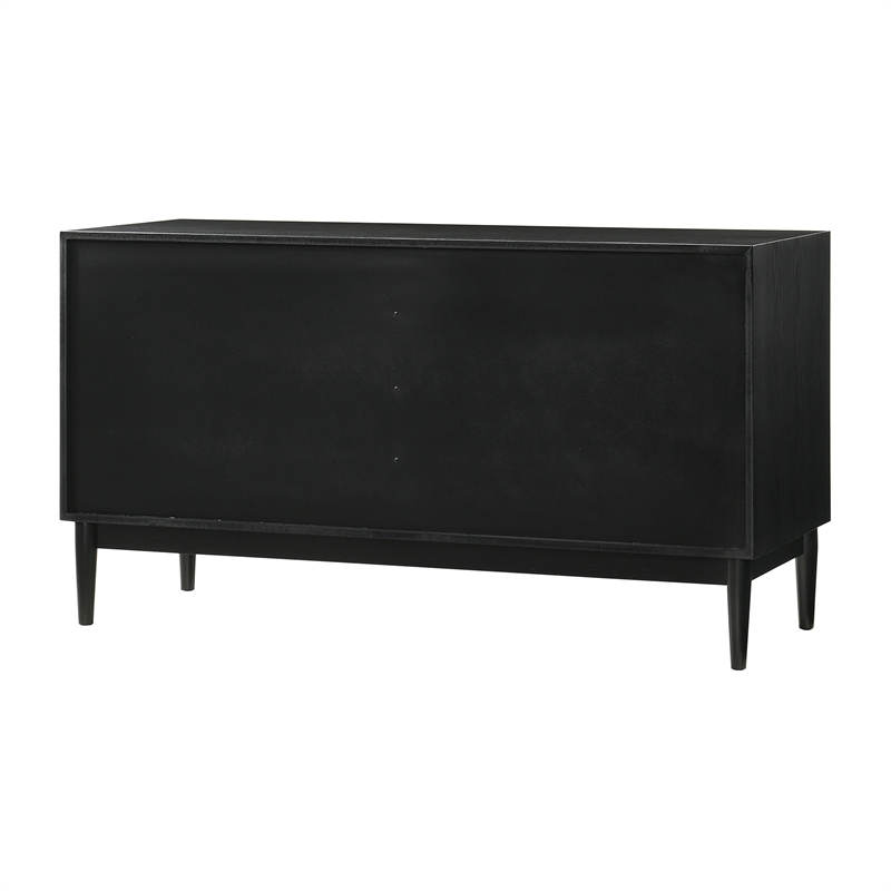 Artemio Queen 4 Piece Wood Bedroom Set in Black Finish