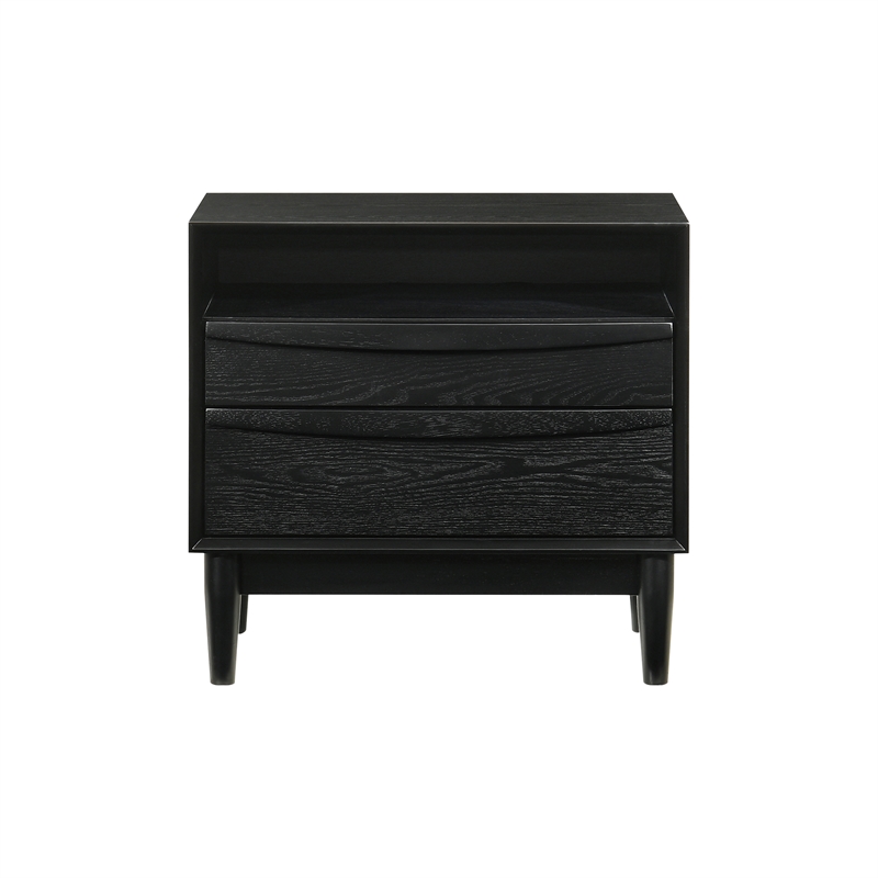 Artemio Queen 4 Piece Wood Bedroom Set in Black Finish