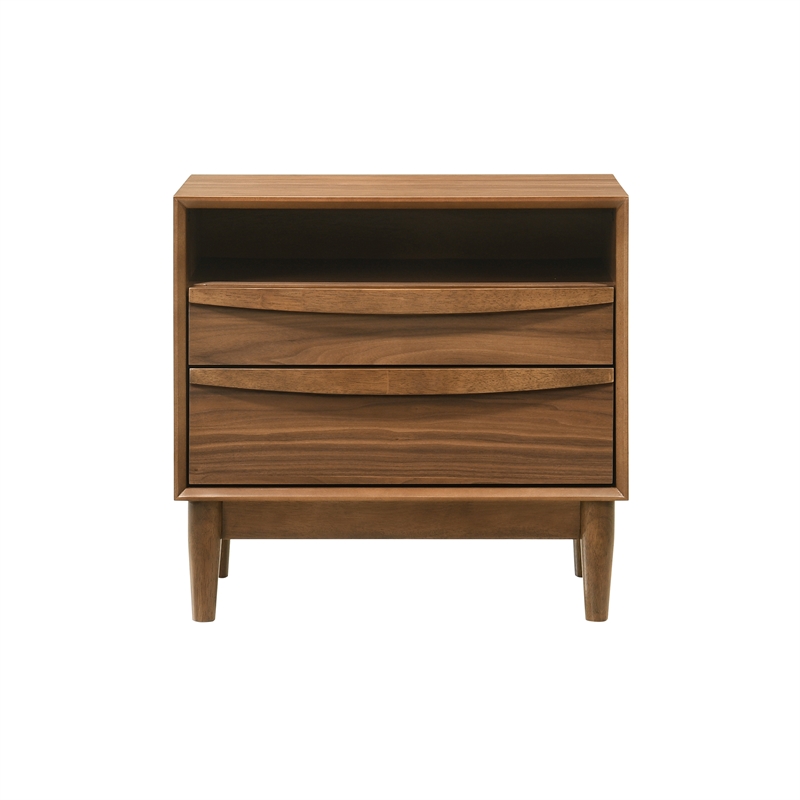 Artemio King 4 Piece Wood Bedroom Set in Walnut Finish