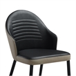 Milena Rocco 5 Piece Extendable Dining with Gray and Black Faux Leather Chairs