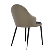Milena Rocco 7 Piece Extendable Dining with Gray and Black Faux Leather Chairs