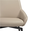 Milena Shilo 5 Piece Extendable Dining Set with Champagne Faux Leather Chairs