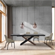 Milena Shilo 5 Piece Extendable Dining Set with Taupe Gray Faux Leather Chairs
