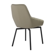 Milena Shilo 5 Piece Extendable Dining Set with Taupe Gray Faux Leather Chairs