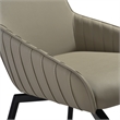 Milena Shilo 5 Piece Extendable Dining Set with Taupe Gray Faux Leather Chairs