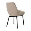 Milena Shilo 7 Piece Extendable Dining Set with Champagne Faux Leather Chairs