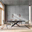 Milena Shilo 7 Piece Extendable Dining Set with Taupe Gray Faux Leather Chairs
