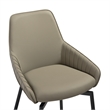 Milena Shilo 7 Piece Extendable Dining Set with Taupe Gray Faux Leather Chairs