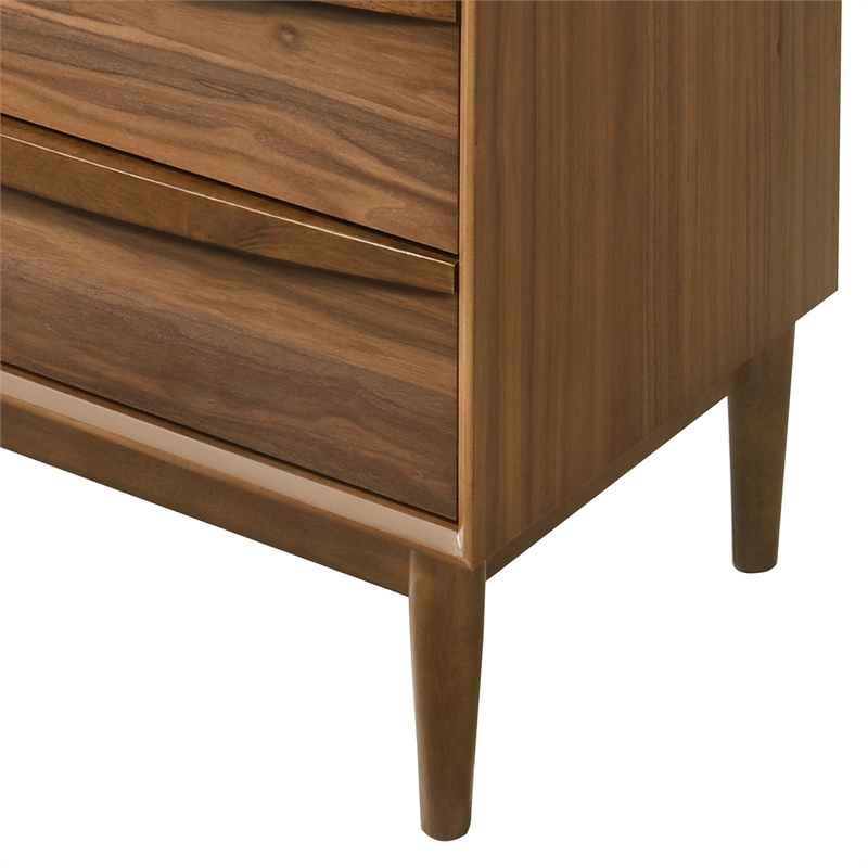 Artemio Queen 4 Piece Wood Bedroom Set in Walnut Finish