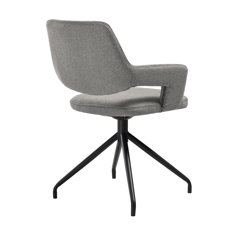 Esme Penny 7 Piece Dining Set with Gray Fabric Chairs