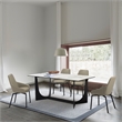 Esme Shilo 5 Piece Dining Set Taupe with Gray Faux Leather Chairs