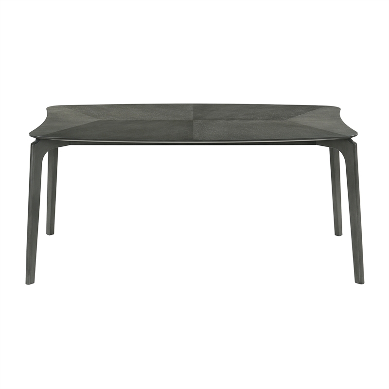 Kalia 5 Piece Wood Dining Set in Gray Finish with Gray Fabric