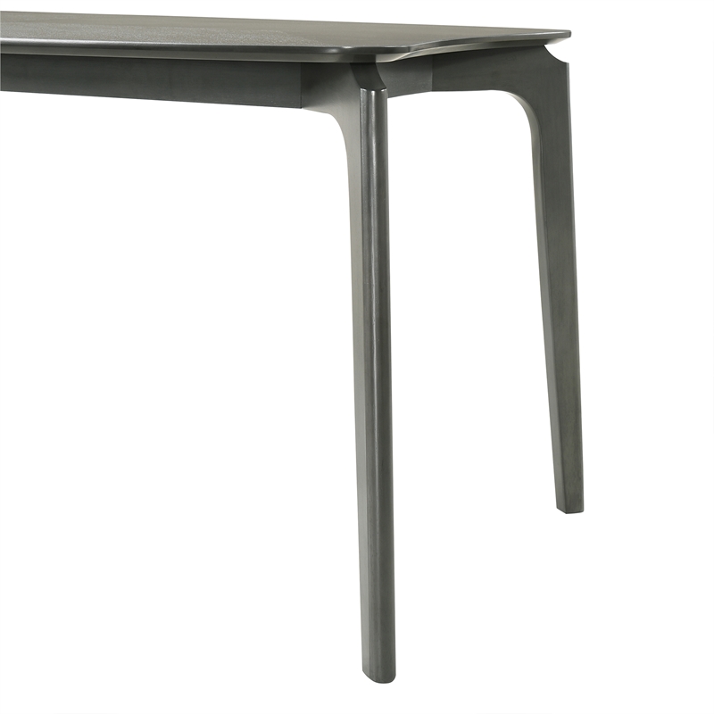 Kalia 7 Piece Wood Dining Set in Gray Finish with Gray Fabric