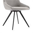 Knox Alison 5 Piece Dining Set with Gray Velvet Chairs