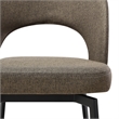 Milena Lucia 5 Piece Extendable Dining Set with Brown Fabric Chairs