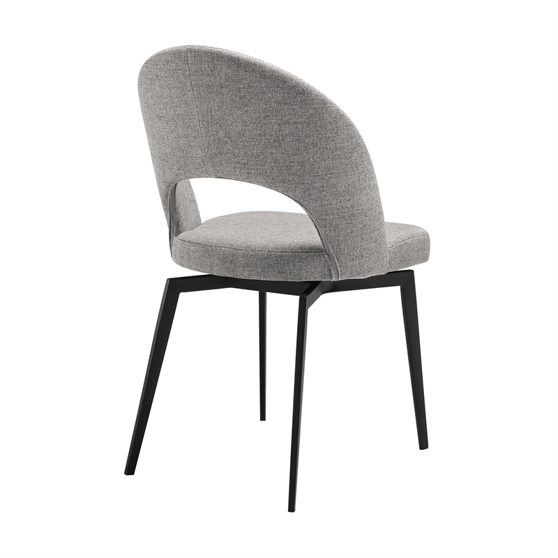 Milena Lucia 5 Piece Extendable Dining Set with Gray Fabric Chairs