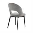 Milena Lucia 5 Piece Extendable Dining Set with Gray Fabric Chairs