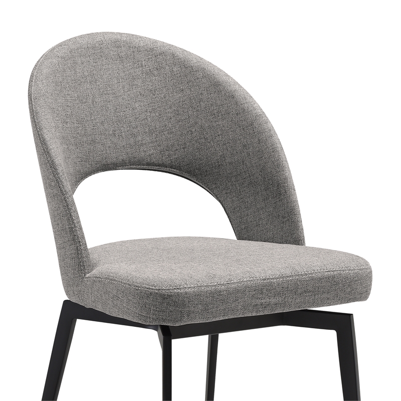 Milena Lucia 5 Piece Extendable Dining Set with Gray Fabric Chairs