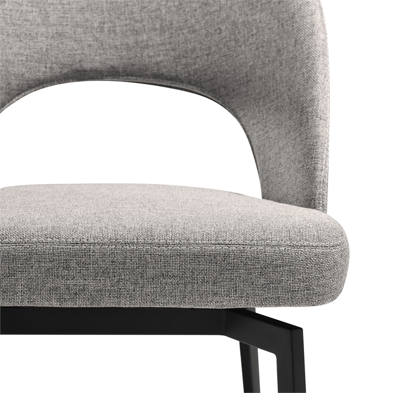 Milena Lucia 5 Piece Extendable Dining Set with Gray Fabric Chairs