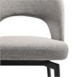 Milena Lucia 5 Piece Extendable Dining Set with Gray Fabric Chairs