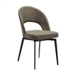 Milena Lucia 7 Piece Extendable Dining Set with Brown Fabric Chairs